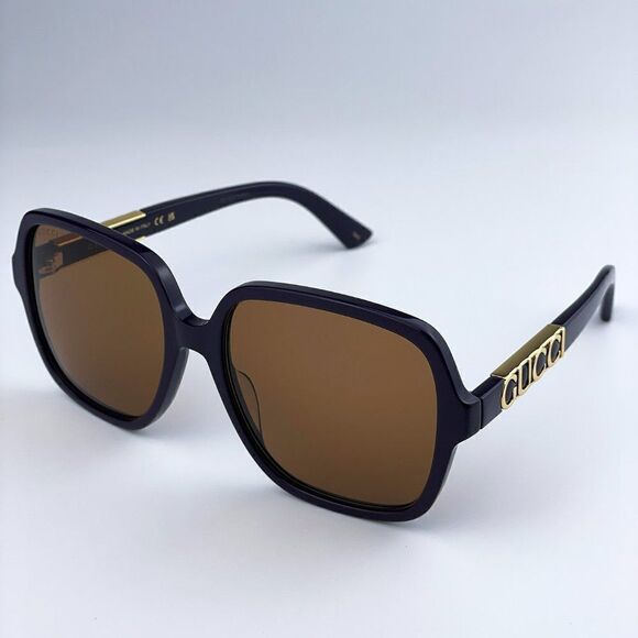 SALE! NEW Gucci GG1189S 005 Violet Brown Square Oversized Women Sunglasses main image 6